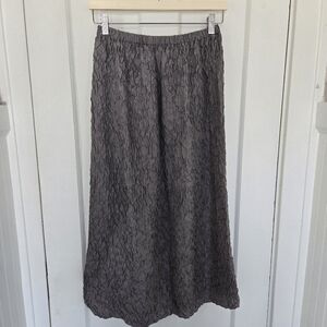 Women's Crushed Silk Midi Skirt Size S Fairy Grunge Goblincore 90s Minimalism